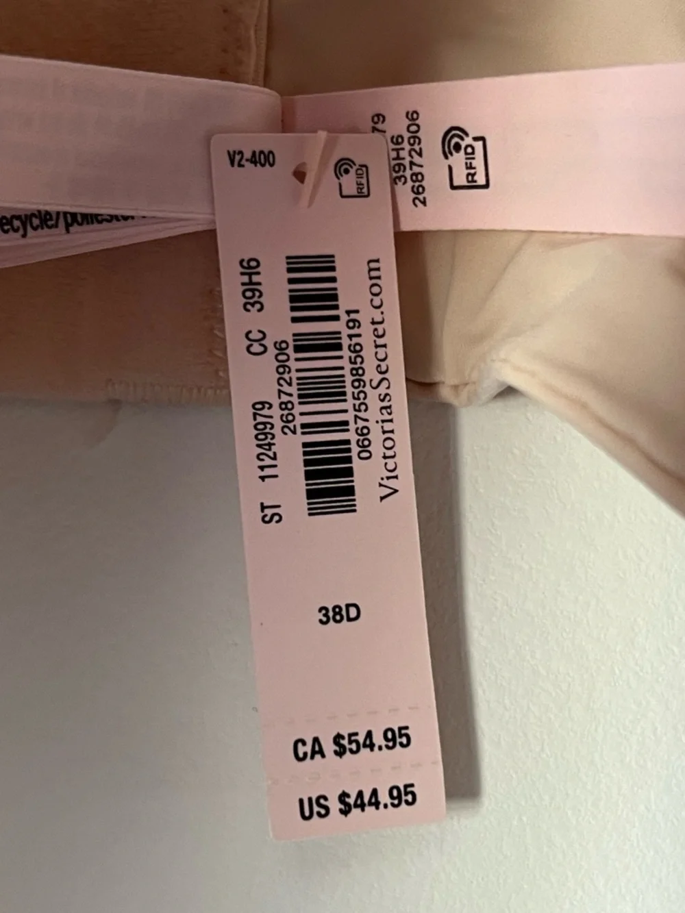 Victoria's Secret Smooth Nude Push-Up T-Shirt Bra - 38D NEW